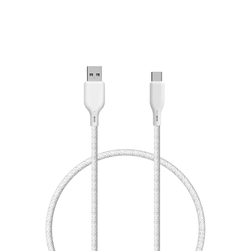 ËSSENTIALS by Upström 60W USB-A till USB-C Kabel 1,2m - Vit