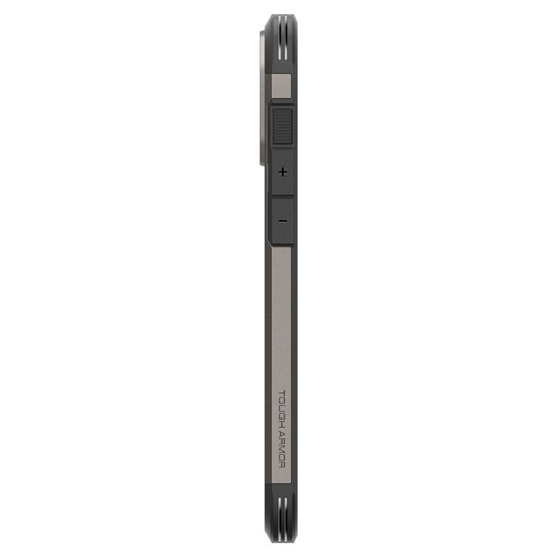 iPhone 16 Pro Max Spigen Tough Armor Skal med Stativ - MagSafe Kompatibelt - Gunmetal