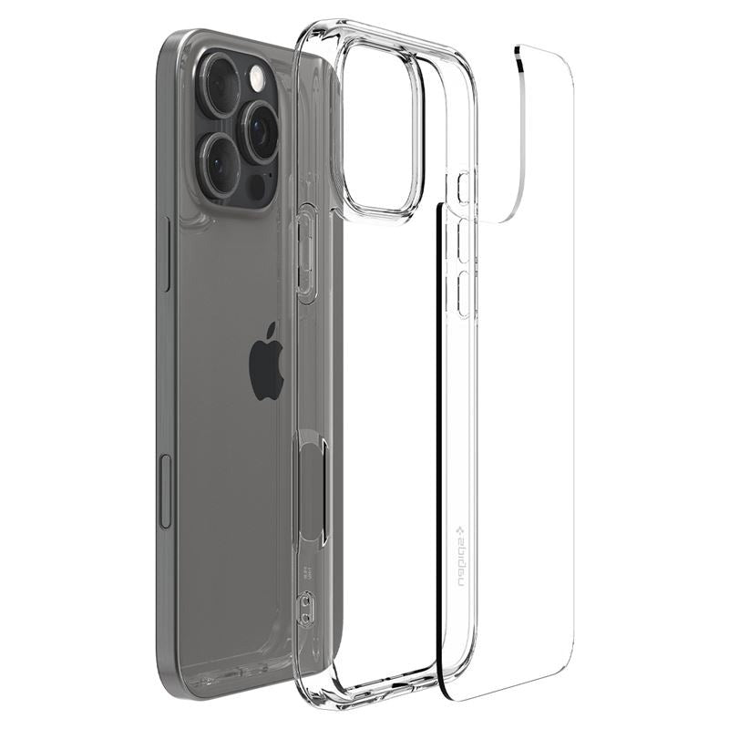 iPhone 16 Pro Max Spigen Crystal Hybrid Skal - Genomskinlig