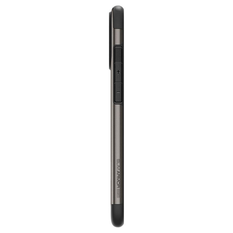 iPhone 16 Pro Max Spigen Slim Armor Skal m. Kickstand - MagSafe Kompatibelt - Gunmetal