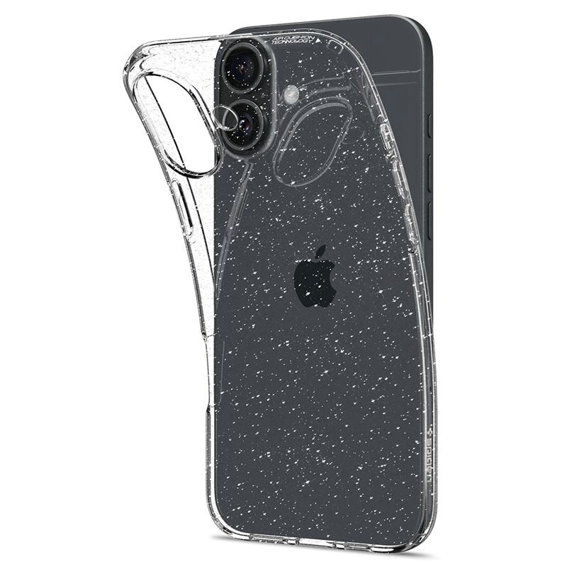 iPhone 16 Plus Spigen Liquid Crystal Glitter Skal - Genomskinlig