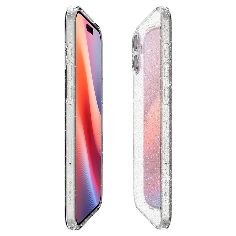 iPhone 16 Plus Spigen Liquid Crystal Glitter Skal - Genomskinlig