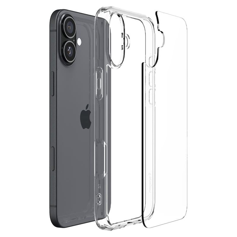 iPhone 16 Plus Spigen Crystal Hybrid Skal - Genomskinlig