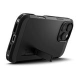 iPhone 16 Pro Spigen Tough Armor Skal med Stativ - MagSafe Kompatibelt - Svart