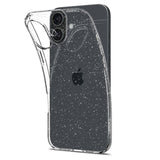 iPhone 16 Spigen Liquid Crystal Glitter Skal - Genomskinlig