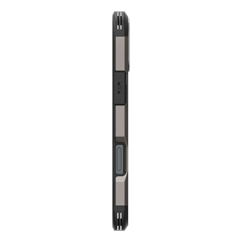 iPhone 16 Spigen Tough Armor Skal med Stativ - MagSafe Kompatibelt - Gunmetal