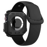 Apple Watch 10 (42mm) Spigen Rugged Armor Skal - Flexibel Plast - Svart