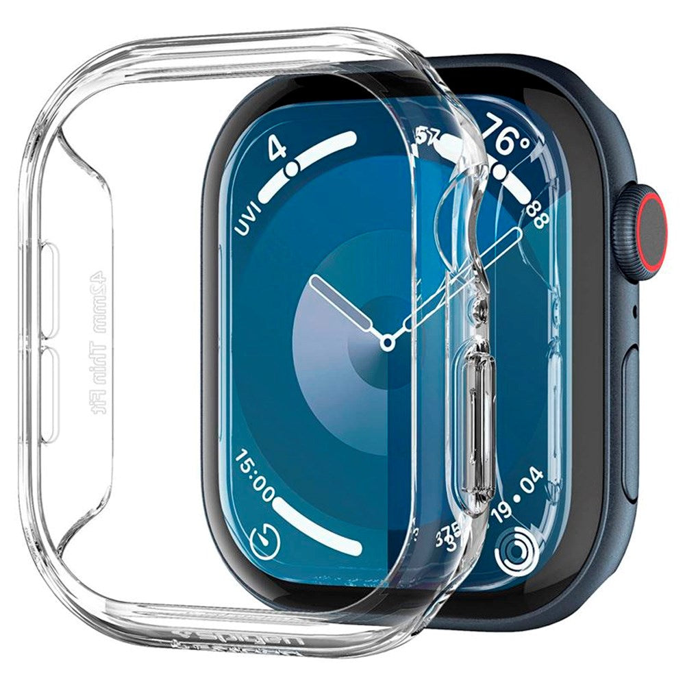 Apple Watch 10 (46mm) Spigen Thin Fit Skal - Genomskinlig