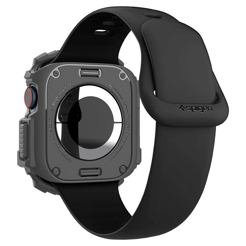 Apple Watch 10 (46mm) Spigen Rugged Armor Skal - Flexibel Plast - Mörkgrå