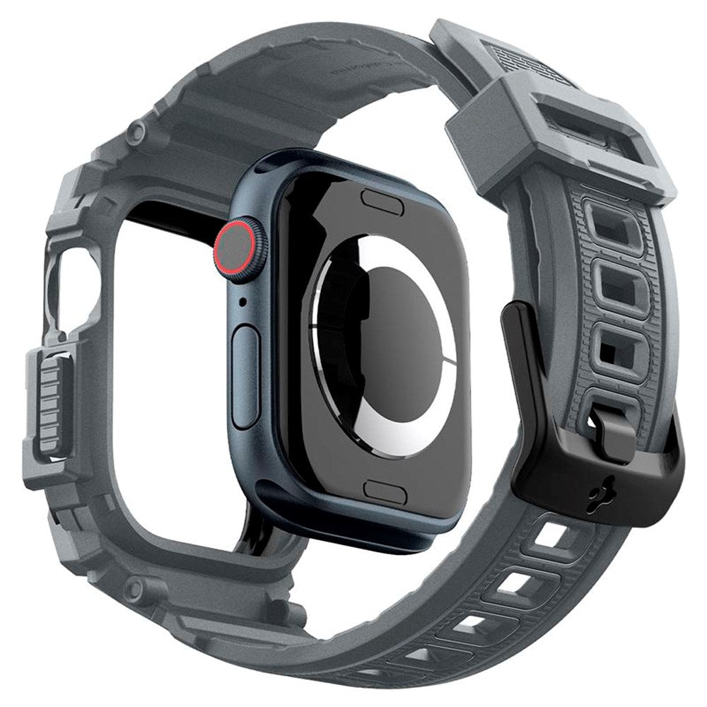 Apple Watch 10 (46mm) Spigen Rugged Armor Pro Rem m. Skal - Grå