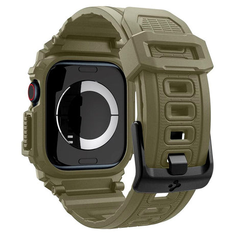 Apple Watch 10 (46mm) Spigen Rugged Armor Pro Rem m. Skal - Grön