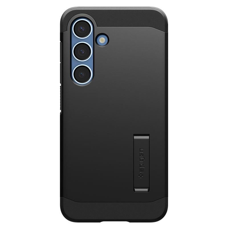 Samsung Galaxy S25 Spigen Tough Armor Hybrid Skal m. Stativfunktion - MagSafe Kompatibel - Svart
