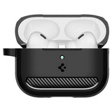 Apple AirPods Pro (3. gen.) Spigen Rugged Armor Skal - Matte Black