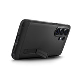 Samsung Galaxy S26 Ultra Spigen Tough Armor Hybrid Skal m. Stativfunktion - MagSafe Kompatibel - Svart