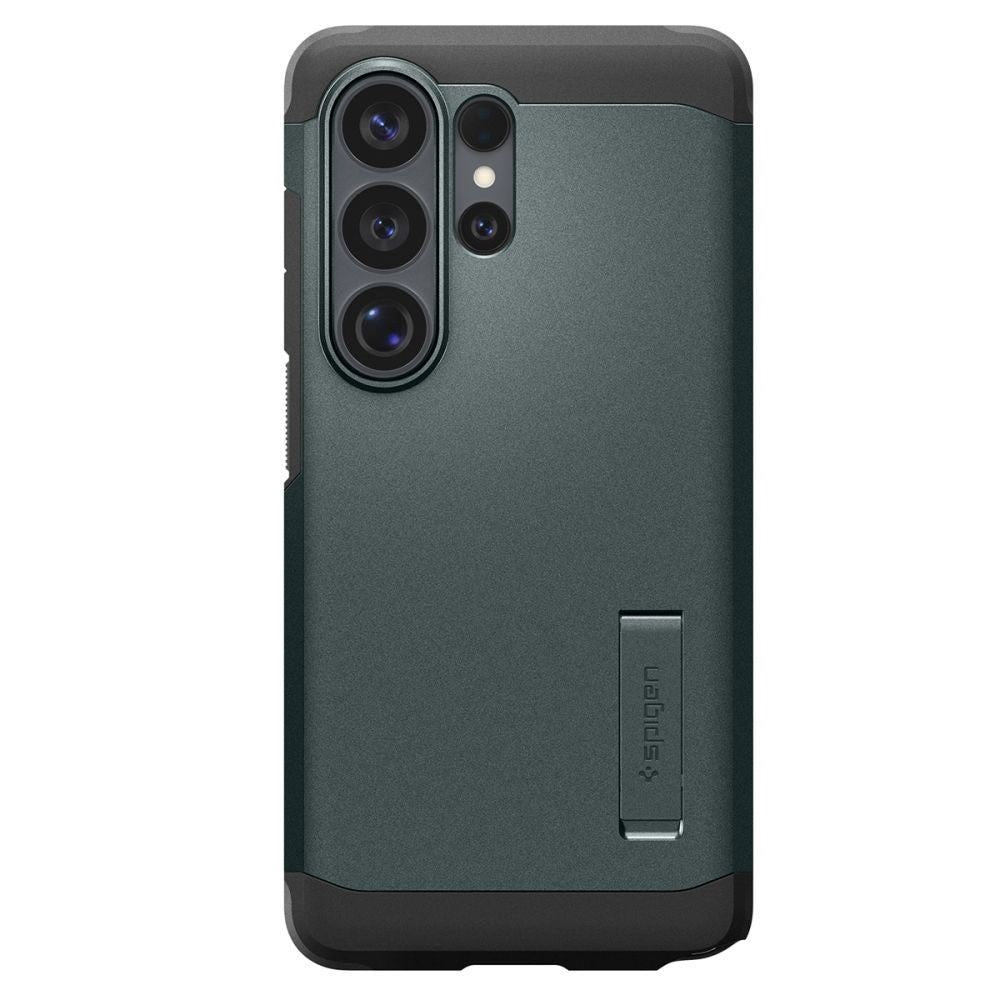 Samsung Galaxy S26 Ultra Spigen Tough Armor Hybrid Skal m. Stativfunktion - MagSafe Kompatibel - Grön
