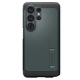 Samsung Galaxy S26 Ultra Spigen Tough Armor Hybrid Skal m. Stativfunktion - MagSafe Kompatibel - Grön