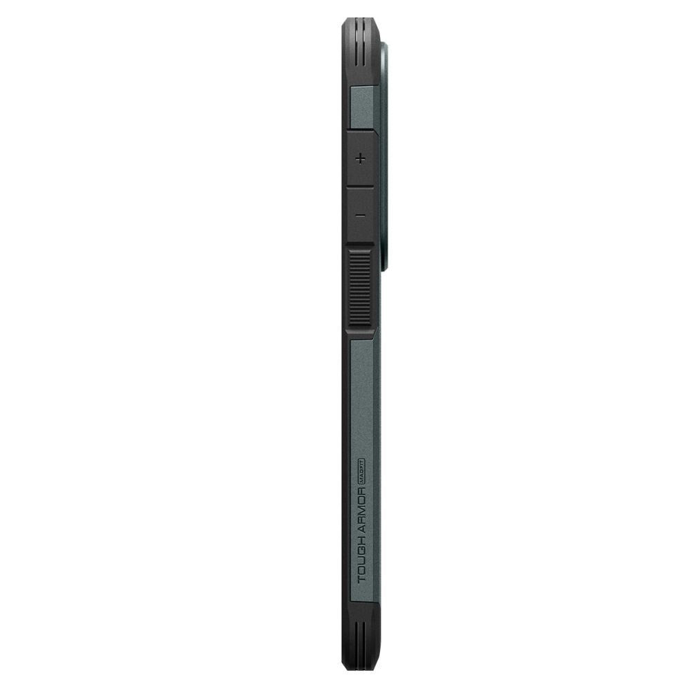 Samsung Galaxy S26 Ultra Spigen Tough Armor Hybrid Skal m. Stativfunktion - MagSafe Kompatibel - Grön