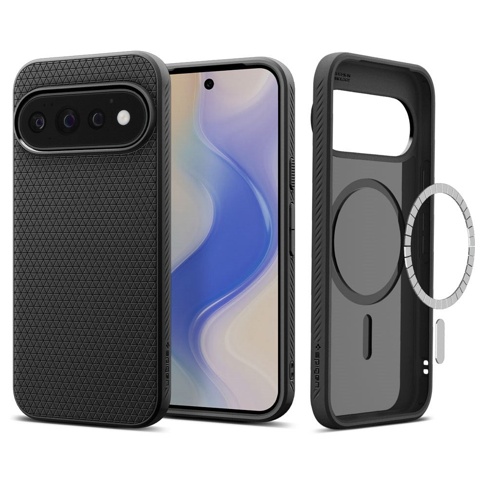 Google Pixel 11 Pro Spigen Liquid Air Skal - MagSafe Kompatibel - Svart
