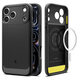 iPhone 18 Pro Max / 17 Pro Max Spigen Rugged Armor Skal - MagSafe Kompatibel - Svart