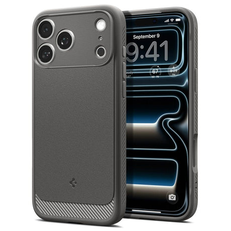 iPhone 18 Pro Max / 17 Pro Max Spigen Rugged Armor Skal - MagSafe Kompatibel - Grå