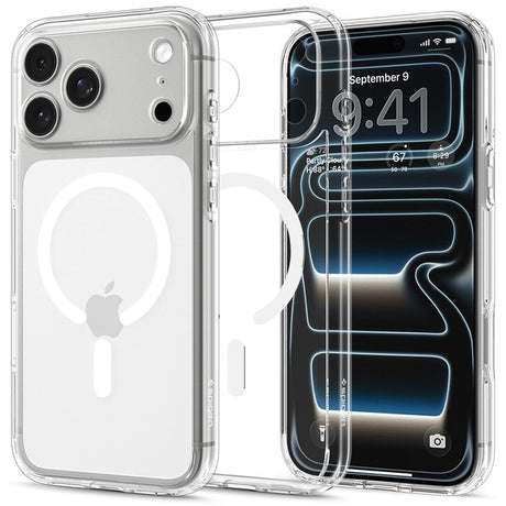 iPhone 18 Pro Max / 17 Pro Max Spigen Ultra Hybrid Skal - MagSafe Kompatibel - Genomskinlig / Vit