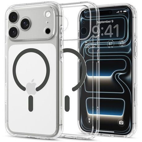 iPhone 18 Pro / 17 Pro Spigen Ultra Hybrid Skal - MagSafe Kompatibel - Genomskinlig / Grå