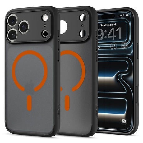 iPhone 18 Pro Max / 17 Pro Max Spigen Ultra Hybrid Skal - MagSafe Kompatibel - Matt Svart / Orange