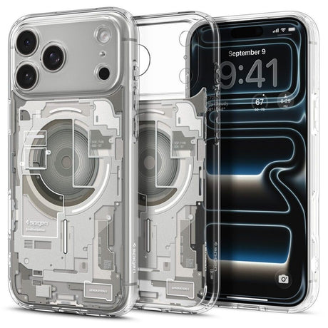 iPhone 18 Pro / 17 Pro Spigen Ultra Hybrid Skal - MagSafe Kompatibel - Genomskinlig / Silver