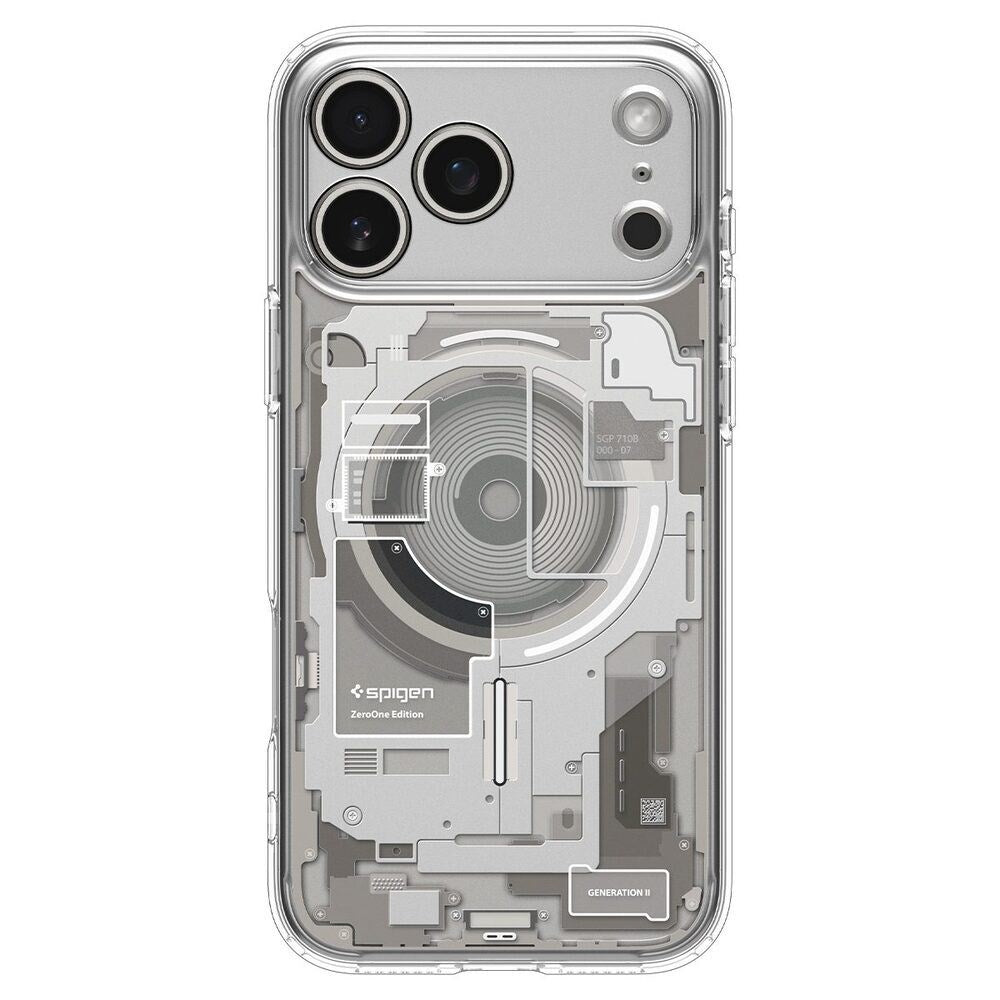 iPhone 18 Pro Max / 17 Pro Max Spigen Ultra Hybrid Skal - MagSafe Kompatibel - Genomskinlig / Silver