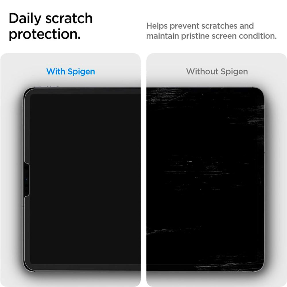 Spigen iPad Air (2022 / 2020) / Pro 11 (2022 / 2021 / 2020 / 2018) Paper Touch Skyddsfilm - Väskorvänlig - Genomskinlig