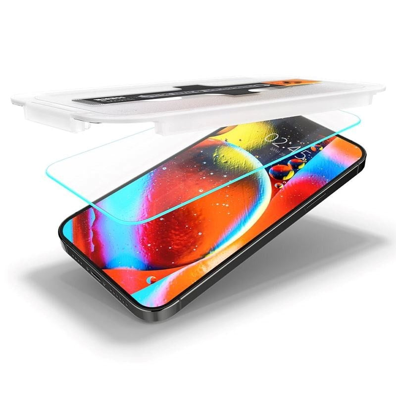 iPhone 14 Plus / 13 Pro Max Spigen EZ Fit Glas.tR Skärmskydd 2 St. - Case Friendly - Genomskinlig