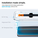 Samsung Galaxy S24 Spigen EZ Fit Glas.tR Skärmskydd 2. Stk - Case Friendly - Genomskinlig