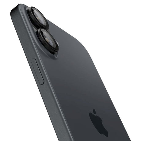 iPhone 16 / 16 Plus Spigen EZ Fit. tR Optik Pro Kameralinsskydd - 2 St - Genomskinlig / Svart