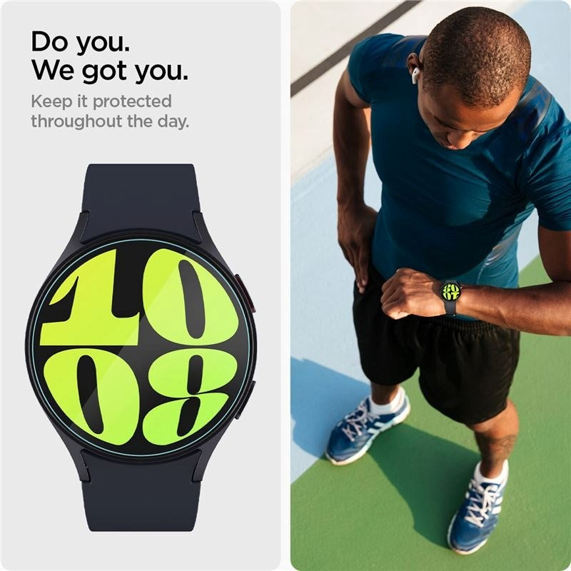 Spigen Samsung Galaxy Watch 7 (44mm) EZ Fit GLAS.tR Skärmskydd - 2 St. - Transparent