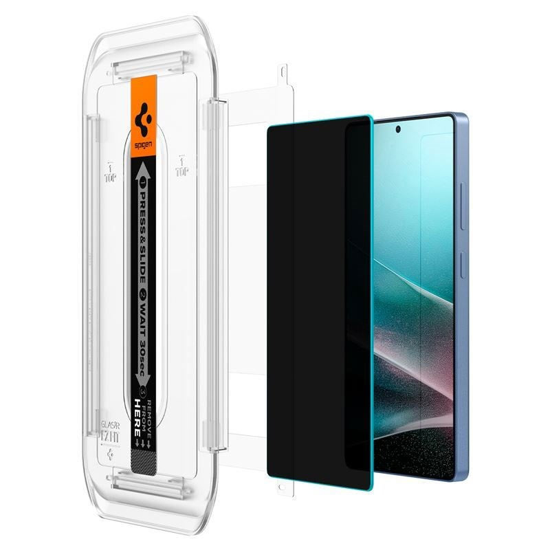 Samsung Galaxy S25 Ultra Spigen Glass tR EZ Fit HD Skärmskyddsglas - Privacy - 2 st - Genomskinlig