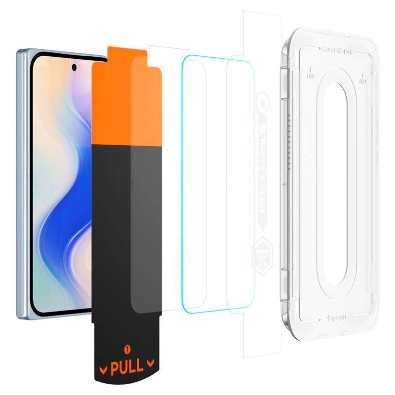 Google Pixel 10 Pro Fold Spigen Glass tR EZ Fit Pro Skärmskyddsglas - 2 st - Genomskinlig