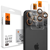 iPhone 17 Pro / 17 Pro Max / 16 Pro / 16 Pro Max / 15 Pro / 15 Pro Max / 14 Pro / 14 Pro Max Spigen Glass tR EZ Fit Optik Pro Kameralinsskyddsglas - 2 st - Orange