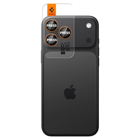 iPhone 17 Pro / 17 Pro Max / 16 Pro / 16 Pro Max / 15 Pro / 15 Pro Max / 14 Pro / 14 Pro Max Spigen Glass tR EZ Fit Optik Pro Kameralinsskyddsglas - 2 st - Orange