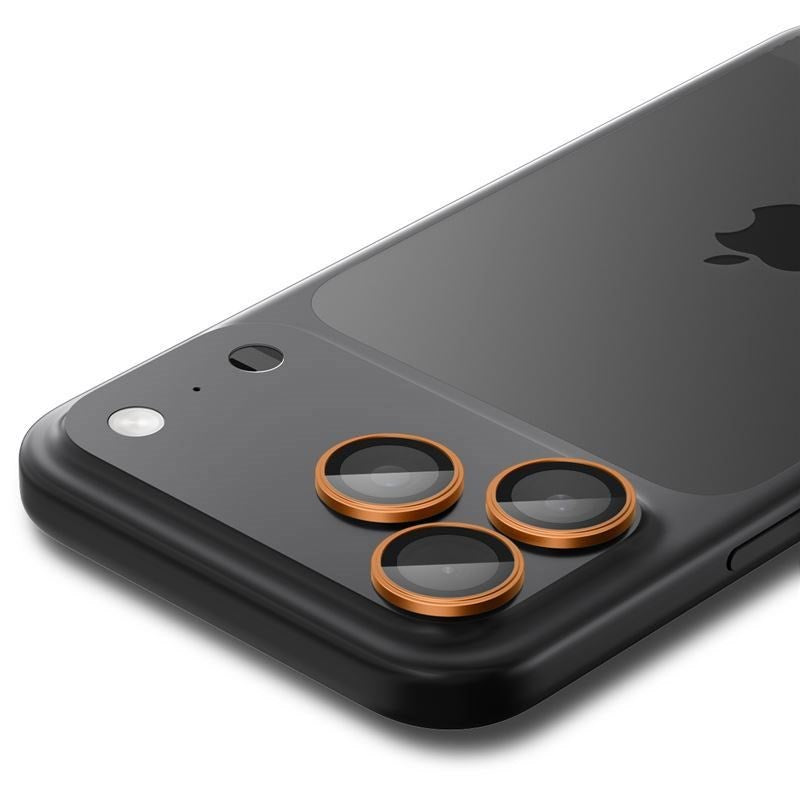 iPhone 17 Pro / 17 Pro Max / 16 Pro / 16 Pro Max / 15 Pro / 15 Pro Max / 14 Pro / 14 Pro Max Spigen Glass tR EZ Fit Optik Pro Kameralinsskyddsglas - 2 st - Orange
