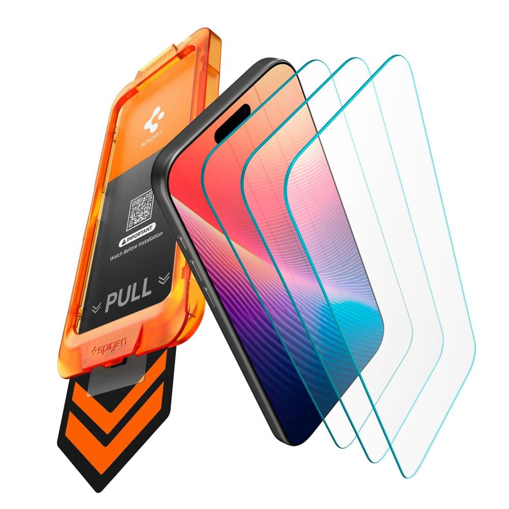 iPhone 17 Spigen Skärmskydd med AlignMaster - 3 st. - Genomskinlig
