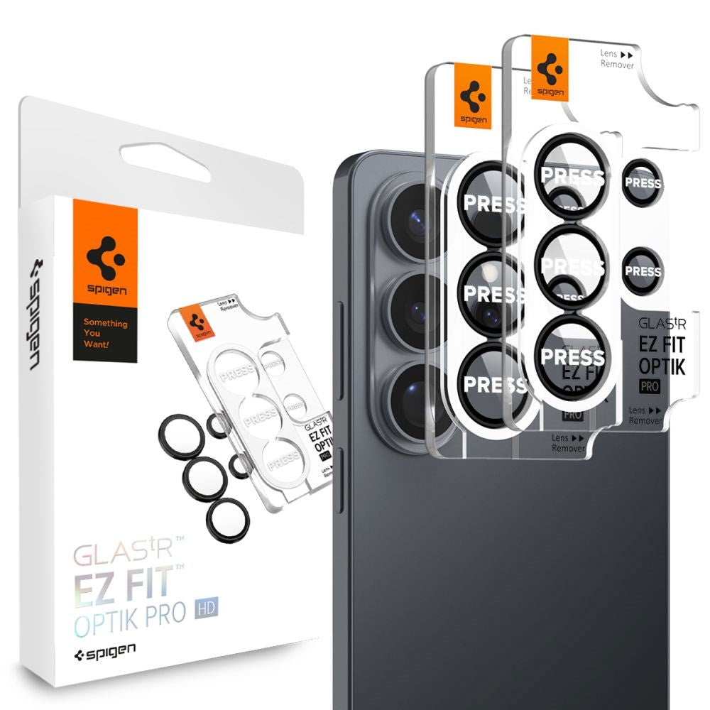 Samsung Galaxy S26 Ultra Spigen Glass tR EZ Fit Optik Pro Kameralinsskyddsglas - 2 st - Svart