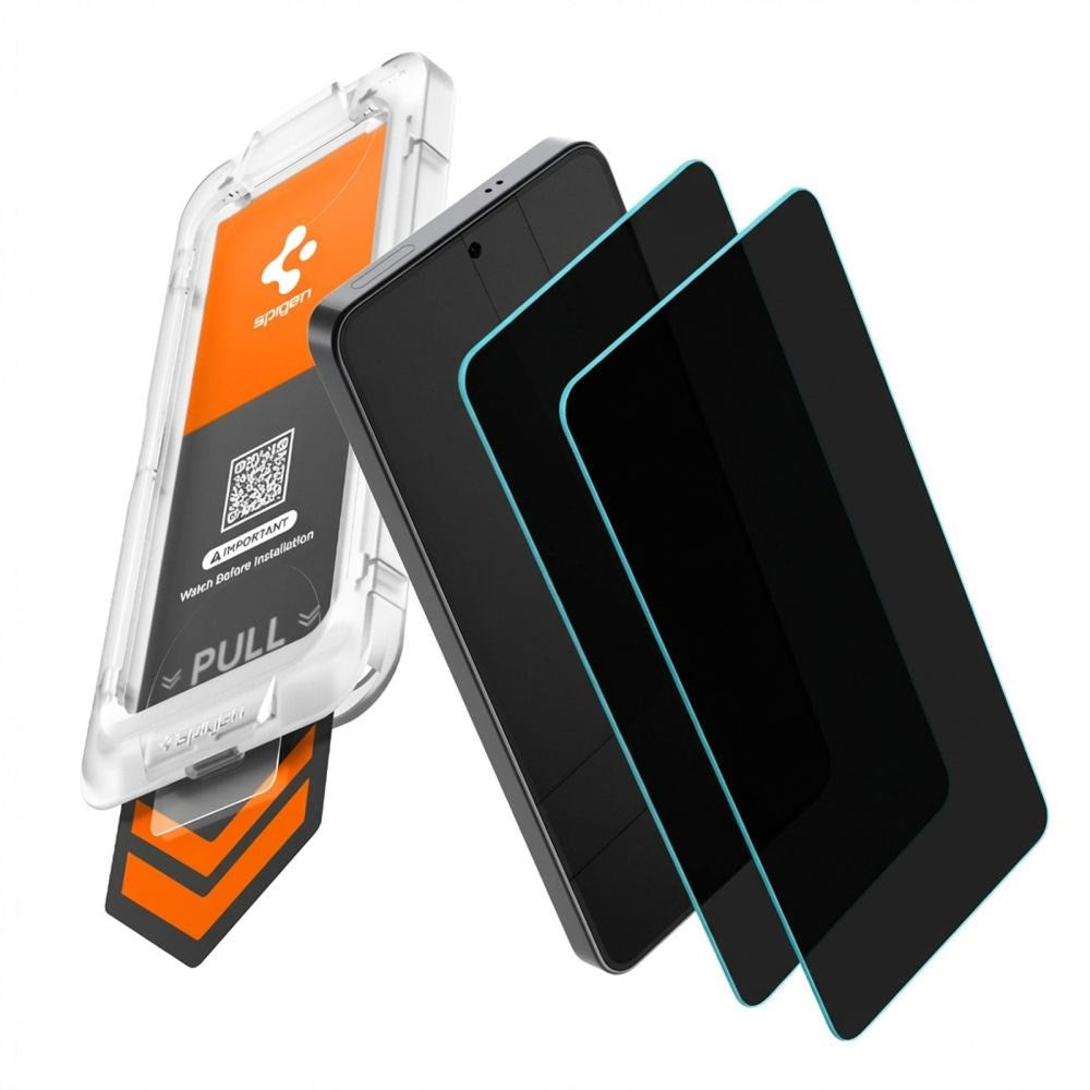 Samsung Galaxy S26 Spigen Glass tR EZ Fit Pro HD Skärmskyddsglas - Privacy Funktion - 2 st - Genomskinlig