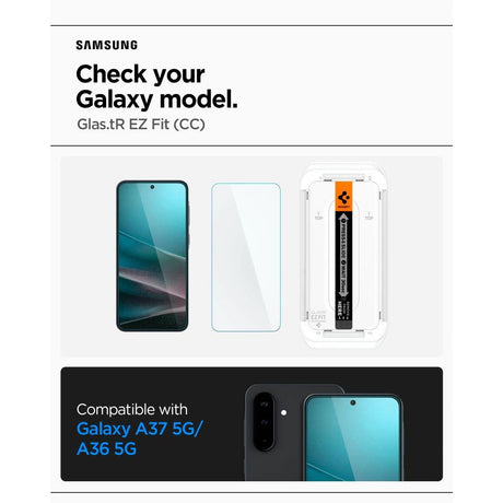 Samsung Galaxy A37/A36 (5G) Spigen EZ Fit Glas tR Skärmskydd - Case Friendly - Genomskinlig