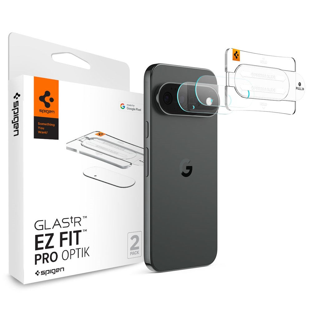 Google Pixel 11 Pro XL Spigen Glass tR EZ Fit Optik Pro Kameralinsskydd - 2 st - Genomskinlig