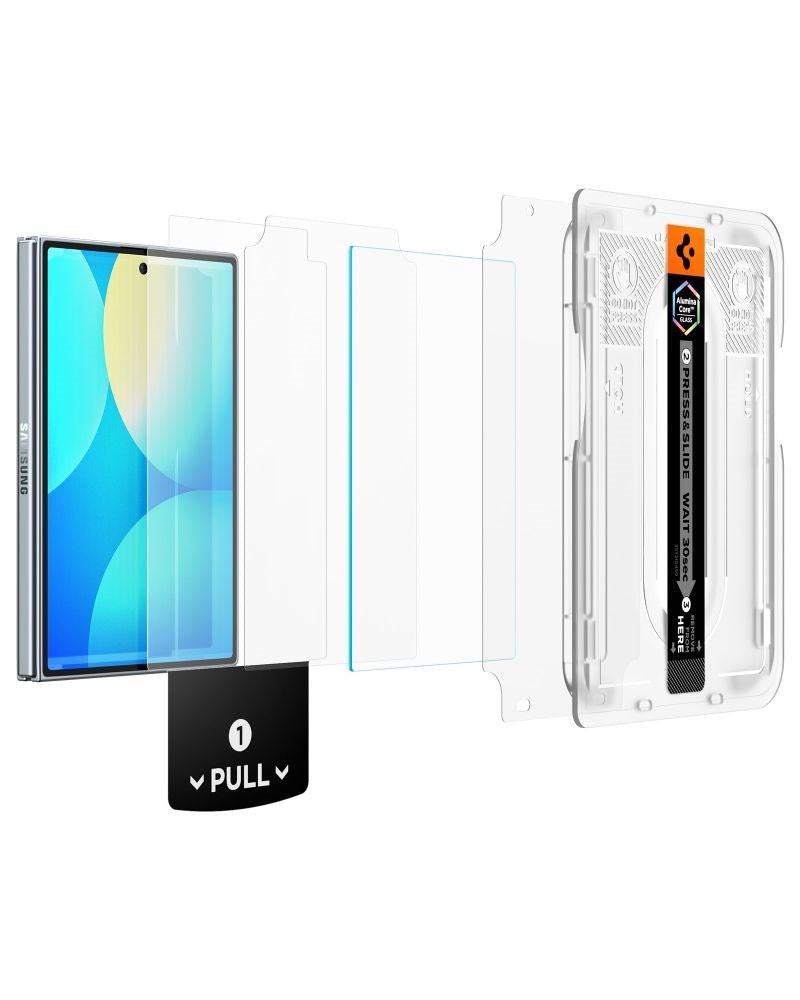 Samsung Galaxy Z Fold8 Spigen Glass tR EZ Fit Pro HD Skärmskyddsglas - 2 st - Genomskinlig