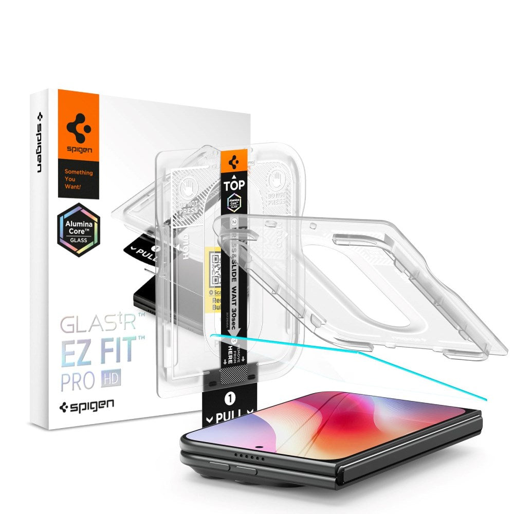 iPhone Duo Spigen Glass tR EZ Fit Pro HD Skärmskyddsglas - Transparent