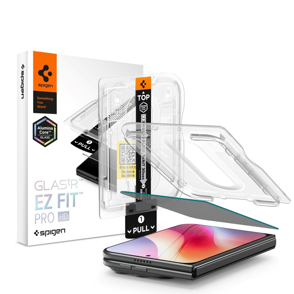 iPhone Duo Spigen Glass tR EZ Fit Pro HD Privacy Skärmskyddsglas - Transparent