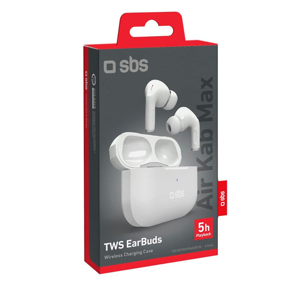 SBS Air Kab Max True Wireless In-Ear Bluetooth Hörlurar - Vit