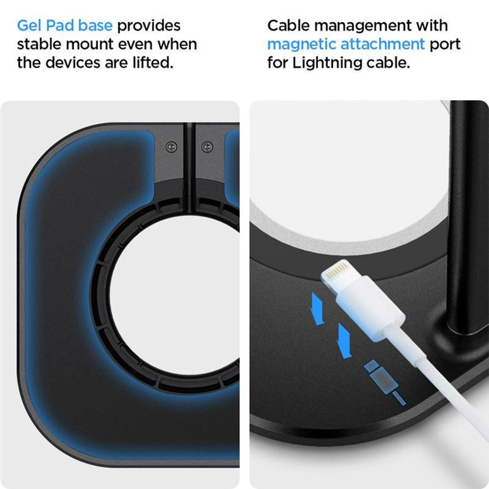 Spigen Laddningsställ för Mobil & AirPods Max - MagSafe Kompatibel - Svart
