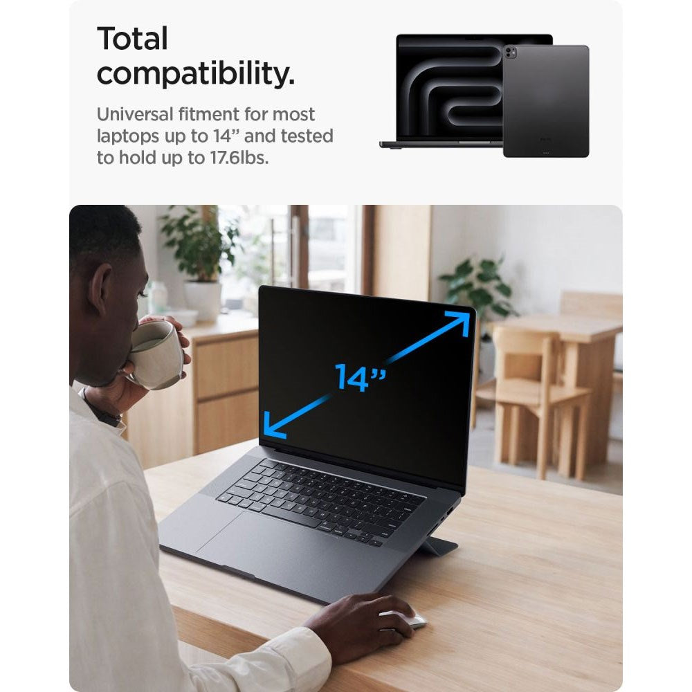 Spigen Hopfällbart Universal Laptopställ - Svart